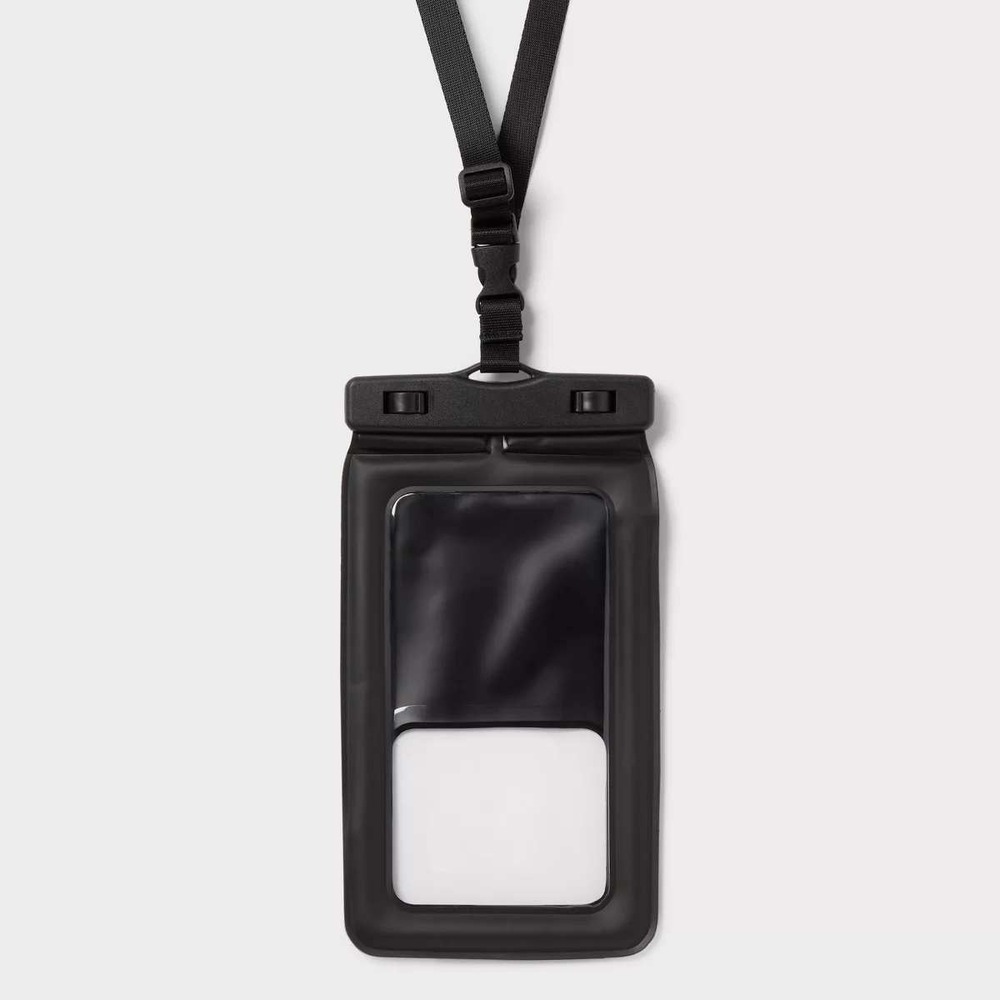 Waterproof Tech Pouch Heyday Black Universal Phone Case Lanyard